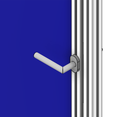 50-050-1 MODULAR SOLUTIONS SATIN MORTISE DOOR HANDLE WITH DEADBOLT